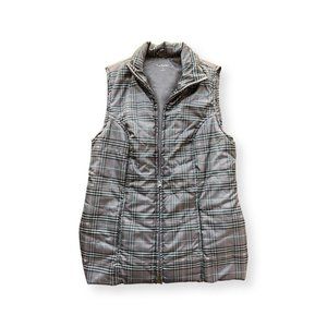 Kim Rogers Puffer Jacket Vest Size Small Gray and Teal